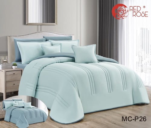 مفرش لاري السادة الفخم شكلين 8 قطع نفرين