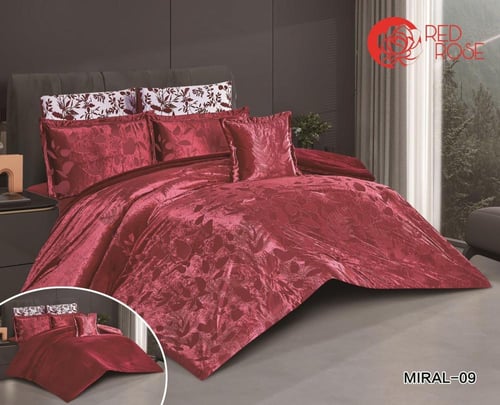 مفرش ميار نقشة المحفور وملمسة الناعم مخمل وفرو داف...