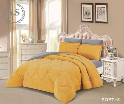 مفرش سوفت سادة مخملي ودافي شتوي نفرين