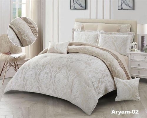 مفرش اريام الفاخر متميز بخام دنتيل نفرين