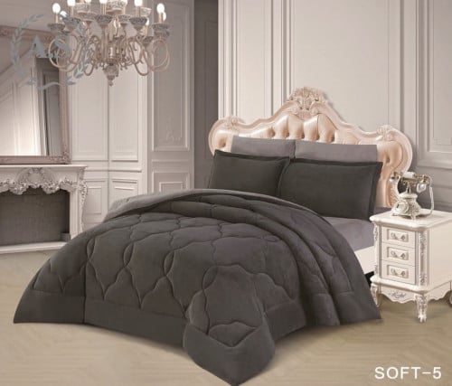 مفرش سوفت سادة مخملي ودافي شتوي نفرين