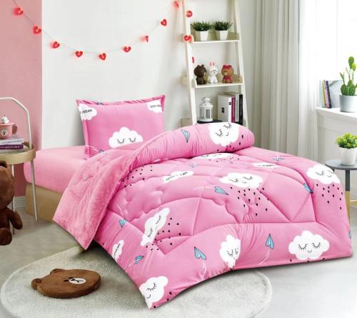 مفرش افانا اطفال مخمل وفرو ثقيل ناعم نفر ونص