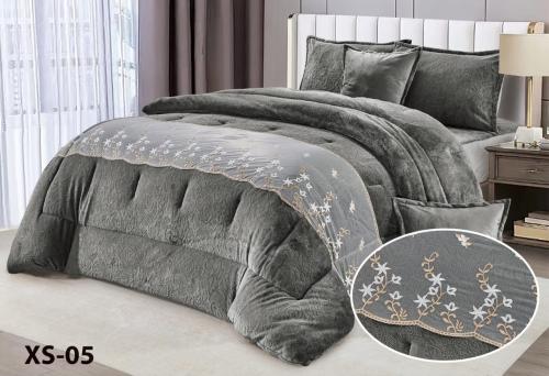 مفرش لاكسين ملمسة ناعم مخمل وفرو دافي نفر ونص