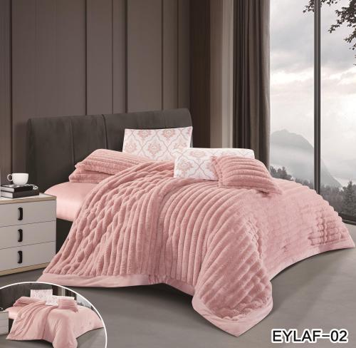 مفرش ايلاف ملمسة ناعم ومخمل داخلي نفرين