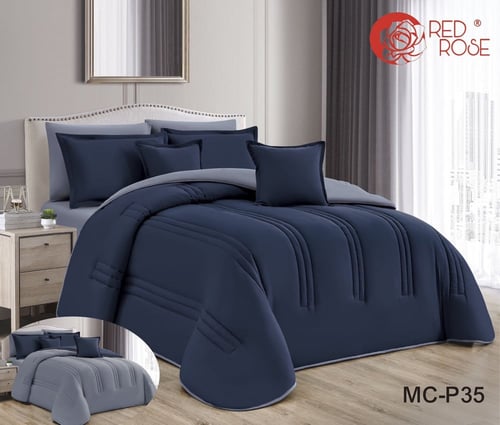 مفرش لاري السادة الفخم شكلين 8 قطع نفرين