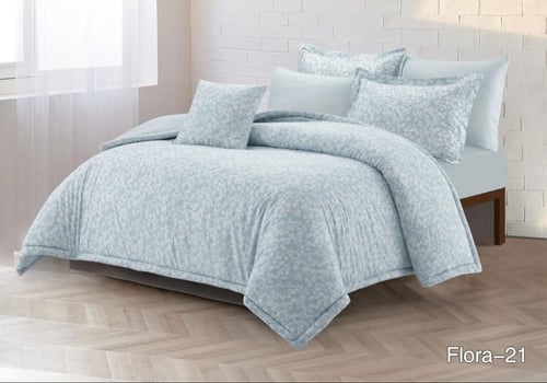 مفرش فلورا بارد قطن 100‎%‎ يتميز بشكلين مختلفين نف...