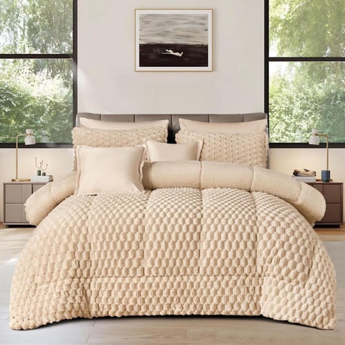 مفرش رتيلان ملمسة ناعم مخمل وفرو دافي نفر ونص