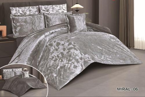 مفرش ميار نقشة المحفور وملمسة الناعم مخمل وفرو داف...