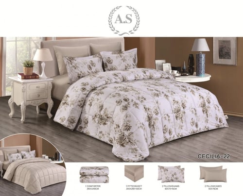 مفرش سيسيلا مشجر وساده نفرين