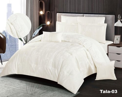 مفرش تالا الفاخر متميز بخام دنتيل نفرين