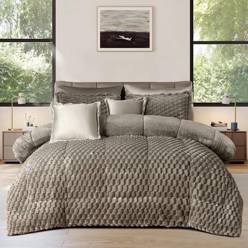 مفرش رتيلان ملمسة ناعم مخمل وفرو دافي نفرين