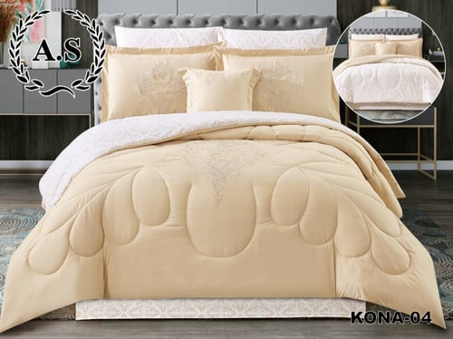 مفرش كونا الفخم يتميز بشكلين مختلفين 8قطع نفرين