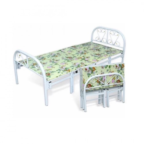 سرير قابل لطي الون ابيض نفر واحد