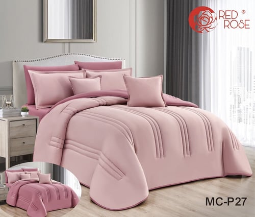 مفرش لاري السادة الفخم شكلين 8 قطع نفرين