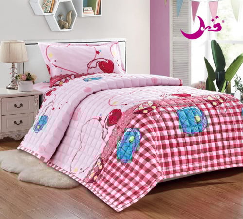 مفرش اطفال ومضرب خفيف وانيق نفر ونص