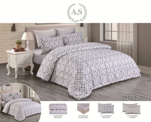 مفرش سيسيلا مشجر وساده نفرين