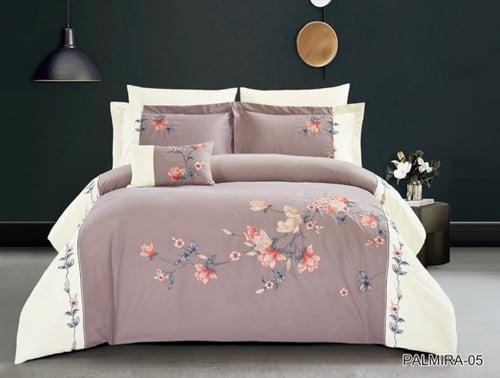 مفرش بالميرا متميز بورودة المطرزة نفرين