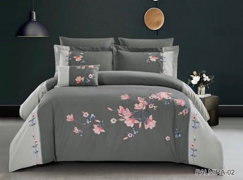 مفرش بالميرا متميز بورودة المطرزة نفرين