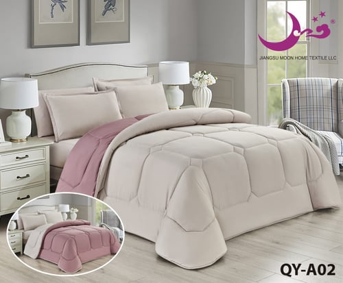 مفرش كلاسك السادة بلونين مختلفين نفرونص