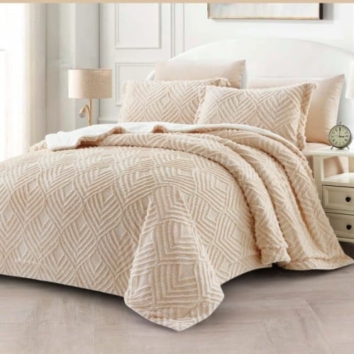 مفرش نكست ملمسة ناعم مخمل وفرو دافي نفرين