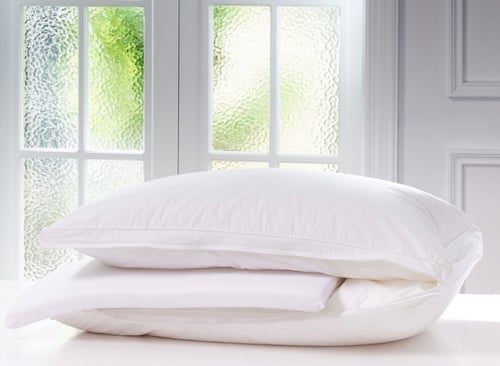 مخدة قطنية مع طبقة ميموري فوم لنوم مريح وامن