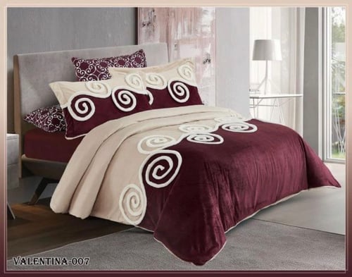 مفرش فلنتينا مخمل ناعم و دافي مرة نفرين شتوي