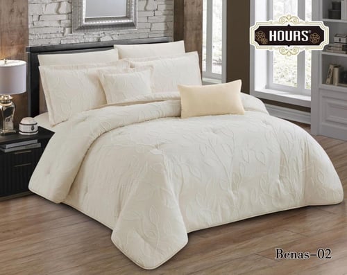 مفرش بنليسا مطرز بودرة الجميلة والبارزة نفر ونص