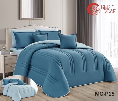 مفرش لاري السادة الفخم شكلين 8 قطع نفرين