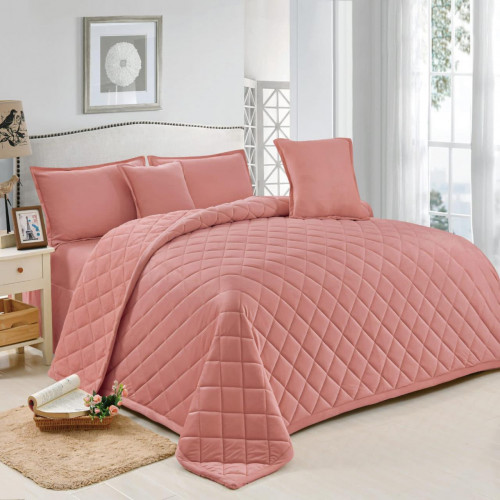 مفرش دسك سادة مضرب مخمل وفرو نفرين شتوي