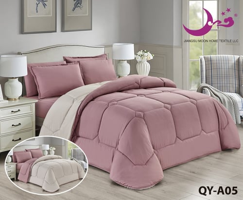 مفرش كلاسك السادة بلونين مختلفين نفرونص