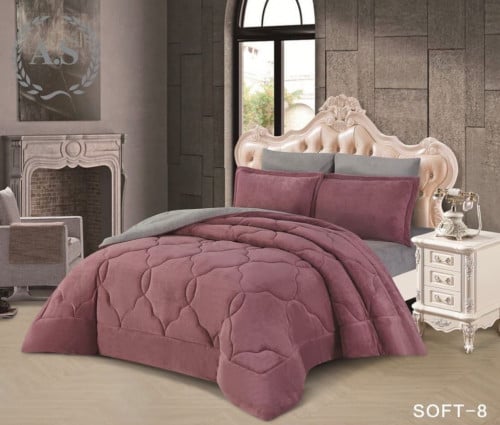 مفرش سوفت سادة مخملي ودافي شتوي نفرين