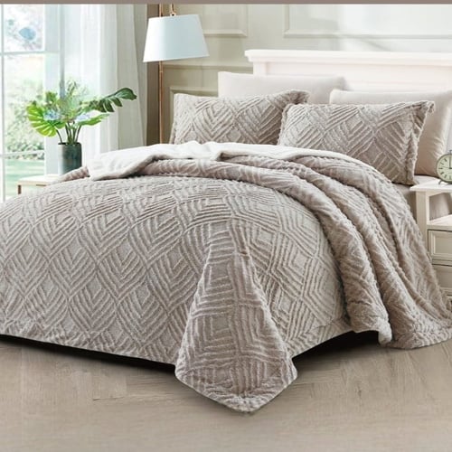 مفرش نكست ملمسة ناعم مخمل وفرو دافي نفرين