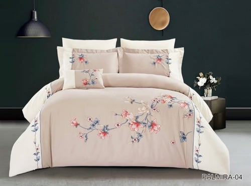 مفرش بالميرا متميز بورودة المطرزة نفرين