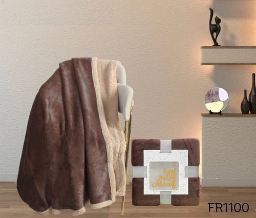 بطانية فروتي مخمل ناعم ودافي وخفيفة الوزن 1 نفرونص