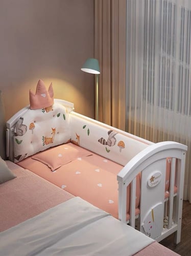 سرير مواليد لانا خشب ماليزي ابيض