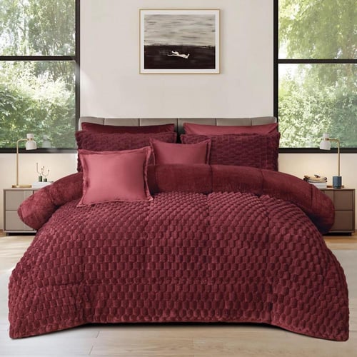 مفرش رتيلان ملمسة ناعم مخمل وفرو دافي نفرين