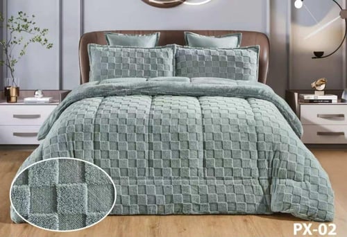 مفرش سادة بكسلي مع نقشة البارز و ملمسة الناعم مخمل...