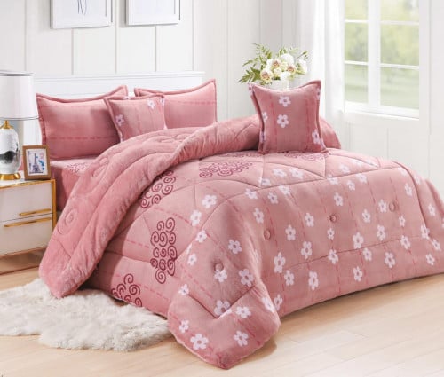 مفرش دبي مورد مخمل وفرو ناعم نفرين شتوي