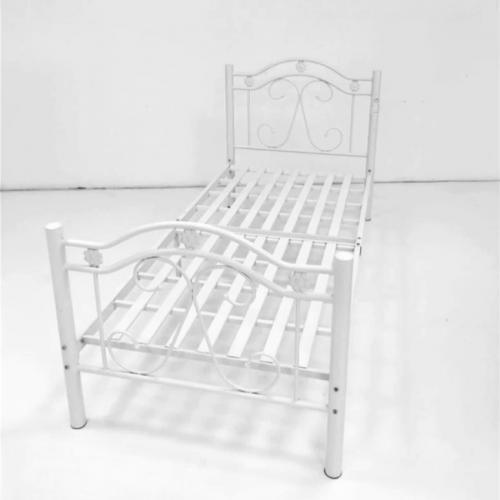 سرير معدني اوبليك ابيض 190x90