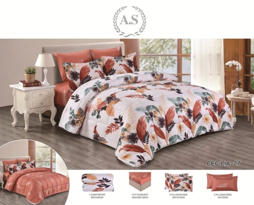 مفرش سيسيلا مشجر وسادة كوين