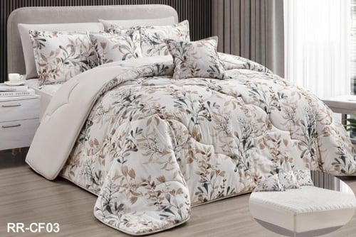 مفرش ريفا شكلين انيق مشجر وسادة شكلين نفرين