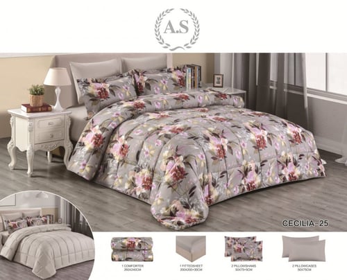 مفرش سيسيلا مشجر وساده نفرين