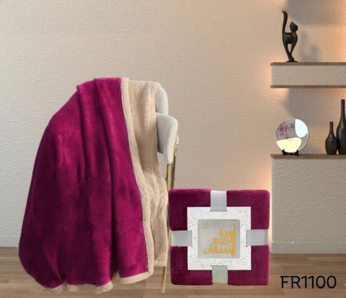 بطانية فروتي مخمل ناعم ودافي وخفيفة الوزن 2.5 نفري...