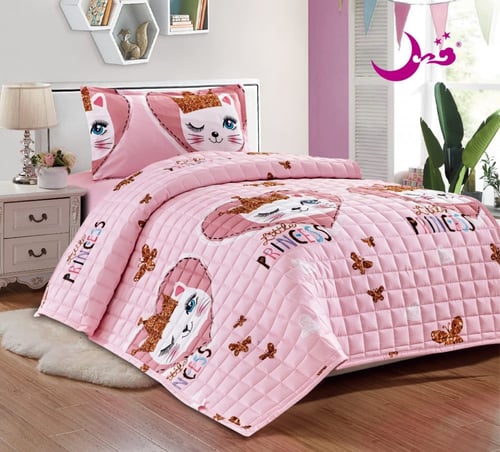 مفرش اطفال ومضرب خفيف وانيق نفر ونص