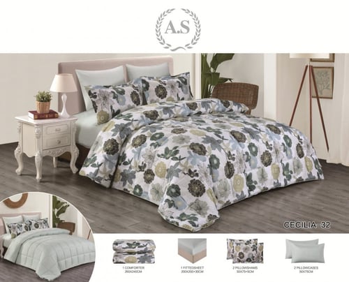 مفرش سيسيلا مشجر وساده نفرين