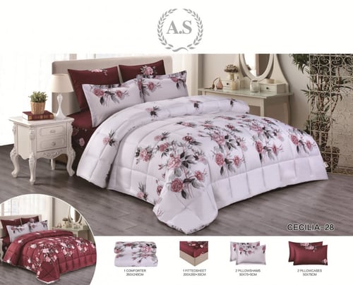 مفرش سيسيلا مشجر وسادة كوين