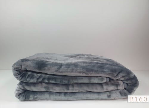 بطانية سادة شتوية دافئة رصاصي غامق 3 كيلو نفرونص