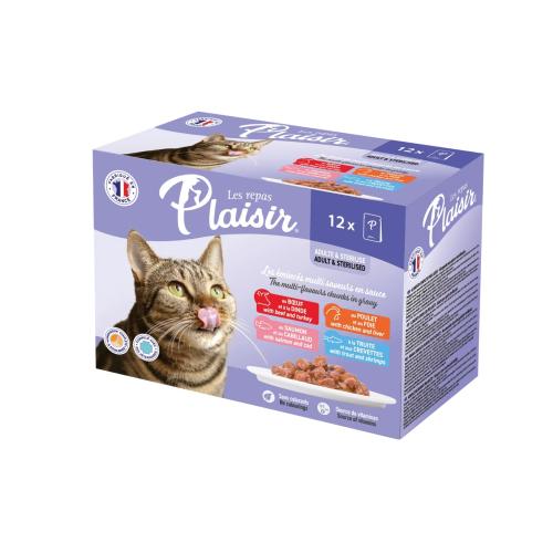 بليسير ظروف مفروم متعدد النكهات للقطط البالغه و ال...