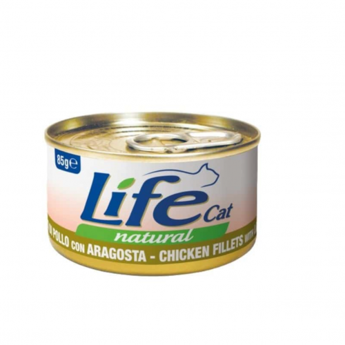 لايف كات اكل قطط رطب دجاج مع لوبستر 85 غ