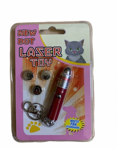 ليزر مع بطاريات للقطط لا يوجد لون محدد